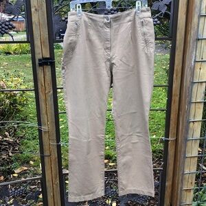 Vanilla European style khaki pants with zippered front pockets size 44/14
